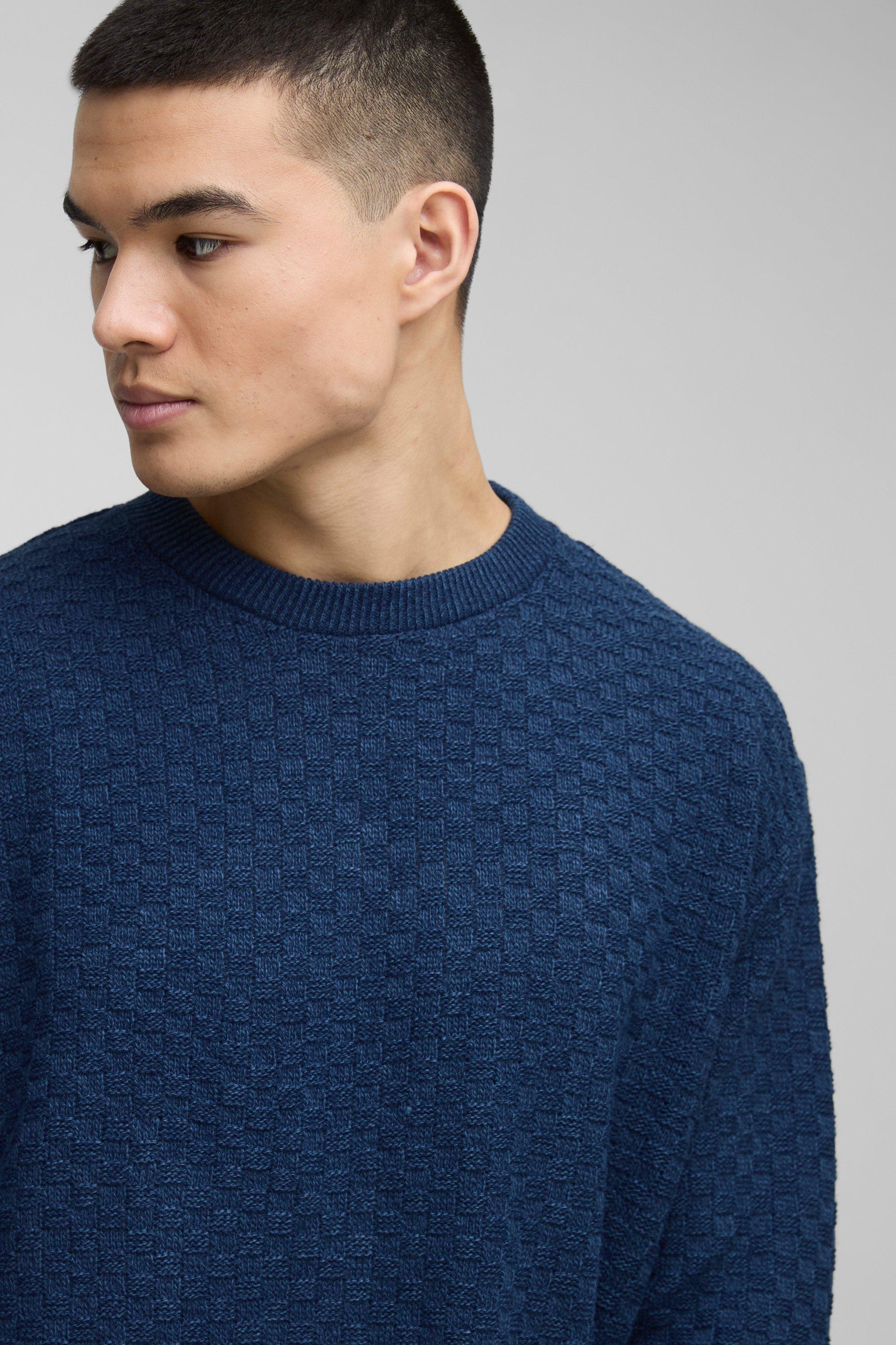 Maglione squadrato oversize in maglia colorata con dettagli attorcigliati boohoo IT